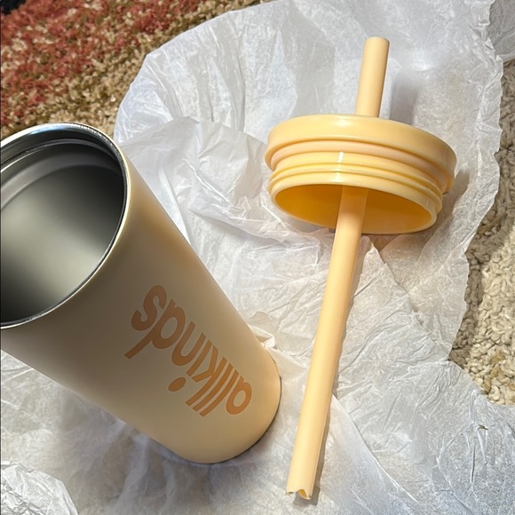 ALLKINDS Cool to be Kind Peachy Tumbler with Straw NWT - Picture 14 of 16